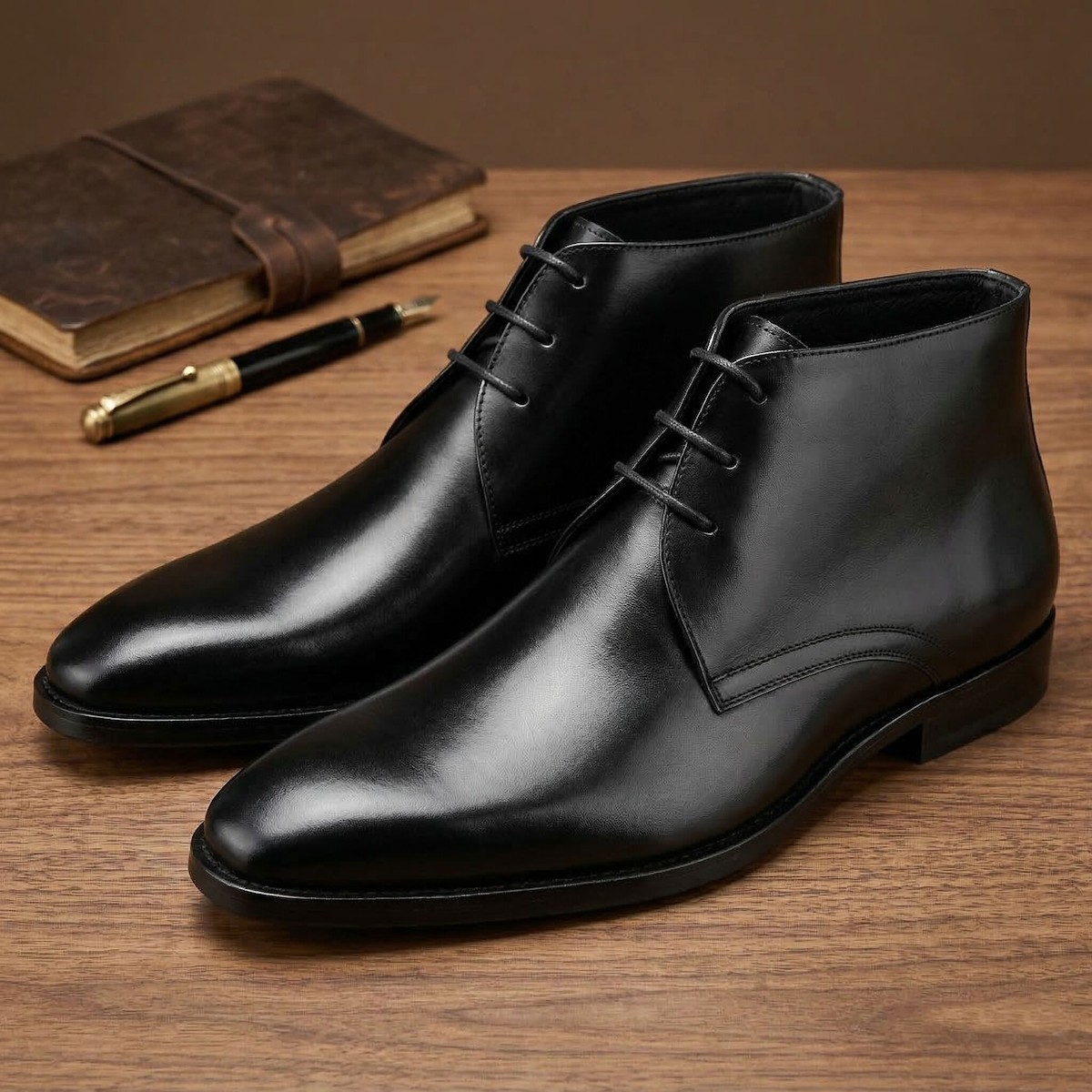 Men's Calf Leather Western Ank - مراجعة Men Shoes Elegant وسعره