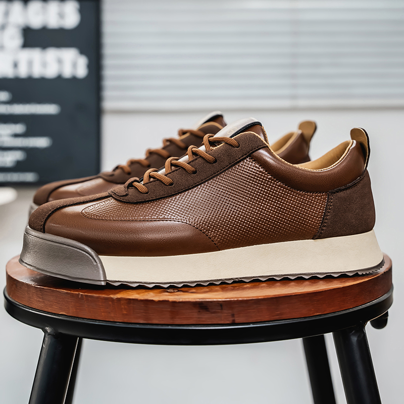 Retro Fashion Brown Men's Low  - مراجعة Men Shoes Clearance وسعره