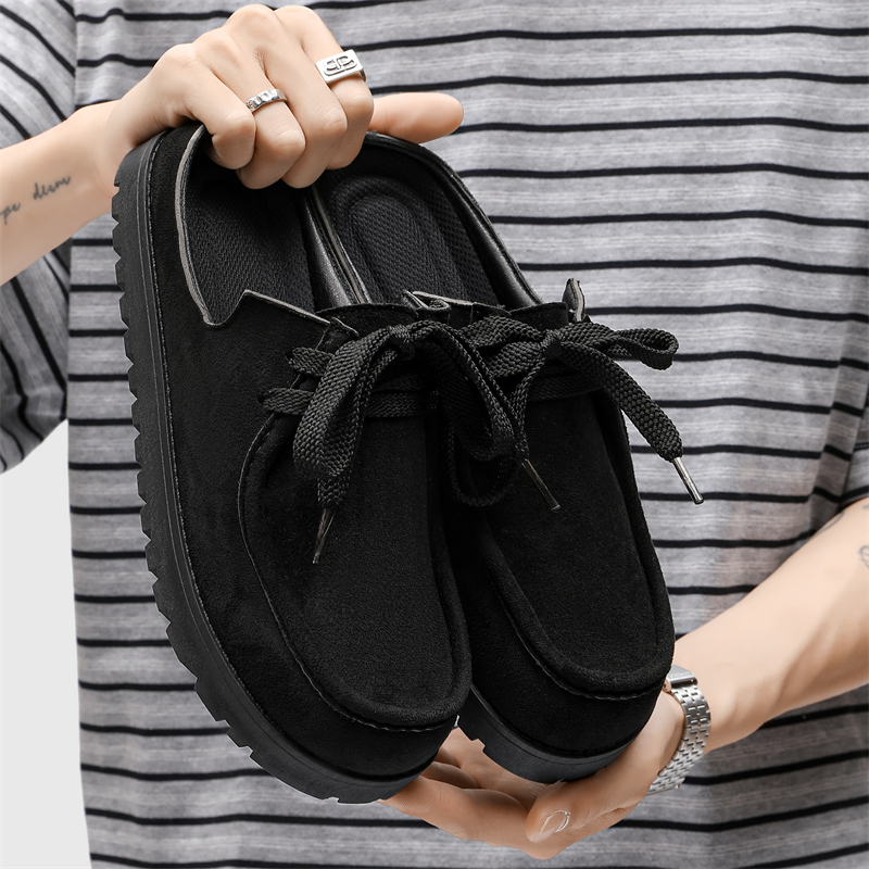 Fashion Men Half Slippers Sued - مراجعة Loafer Slip On Men وسعره