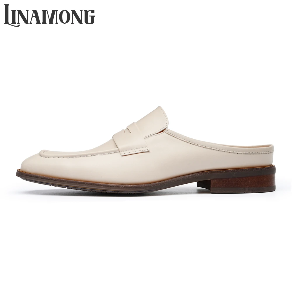 Beige Leather Loafer Slippers  - مراجعة Men Shoes Elegant وسعره