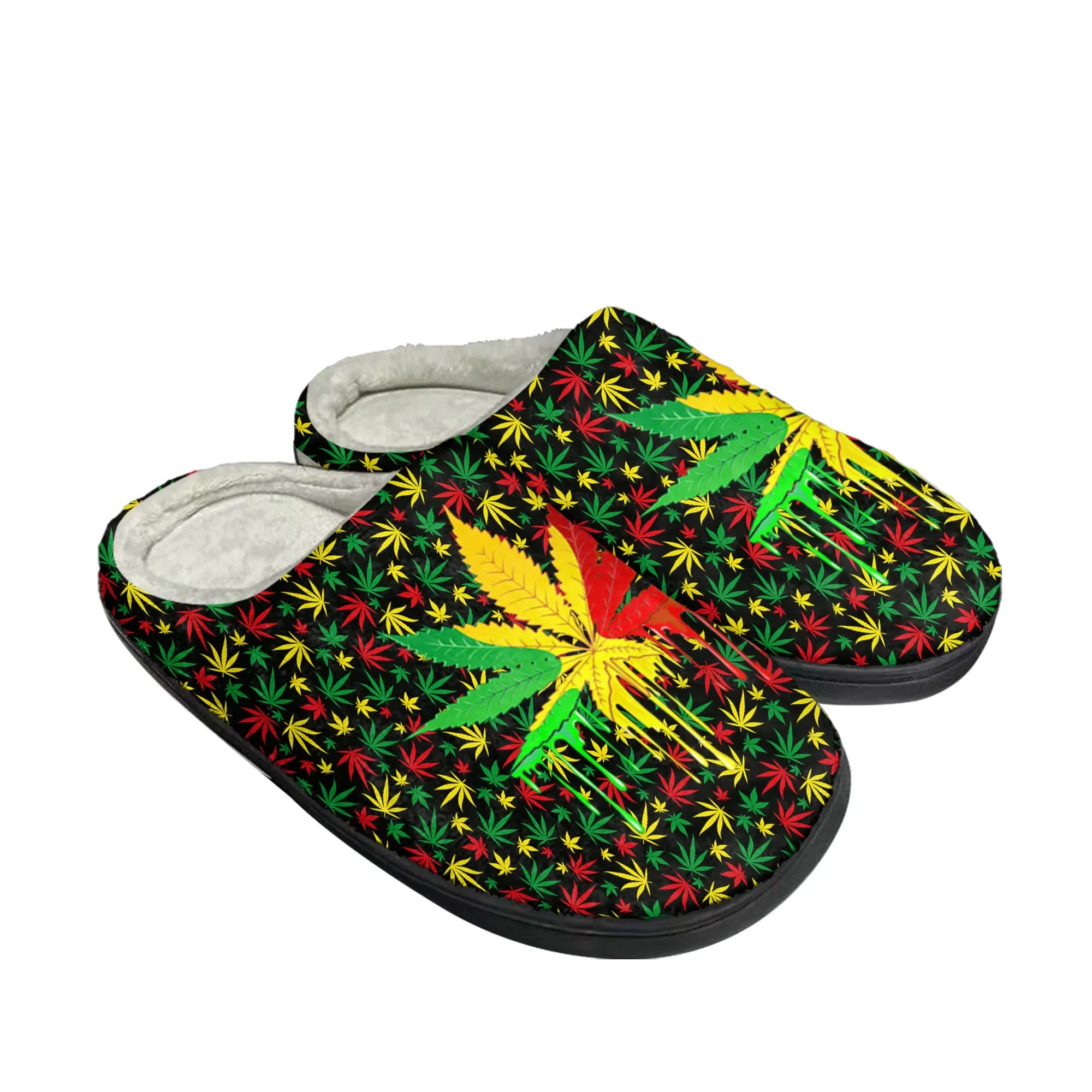 Leaf Weed Rasta Marijuana Red  - مراجعة Men Shoes Yellow وسعره