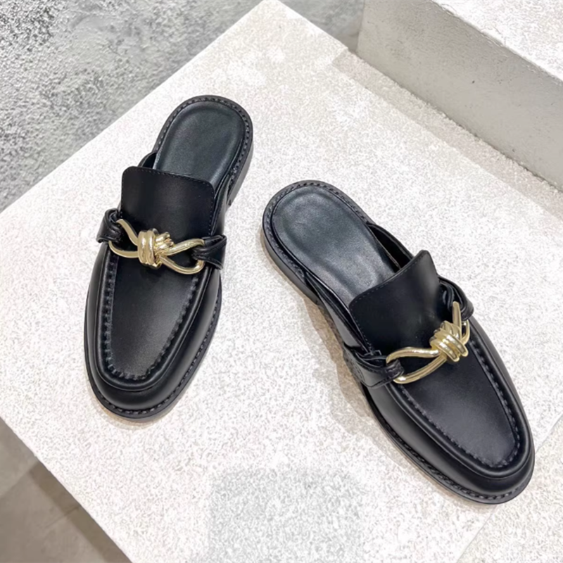 Metal Buckle Half Slippers For - مراجعة Loafer Slip On Men وسعره