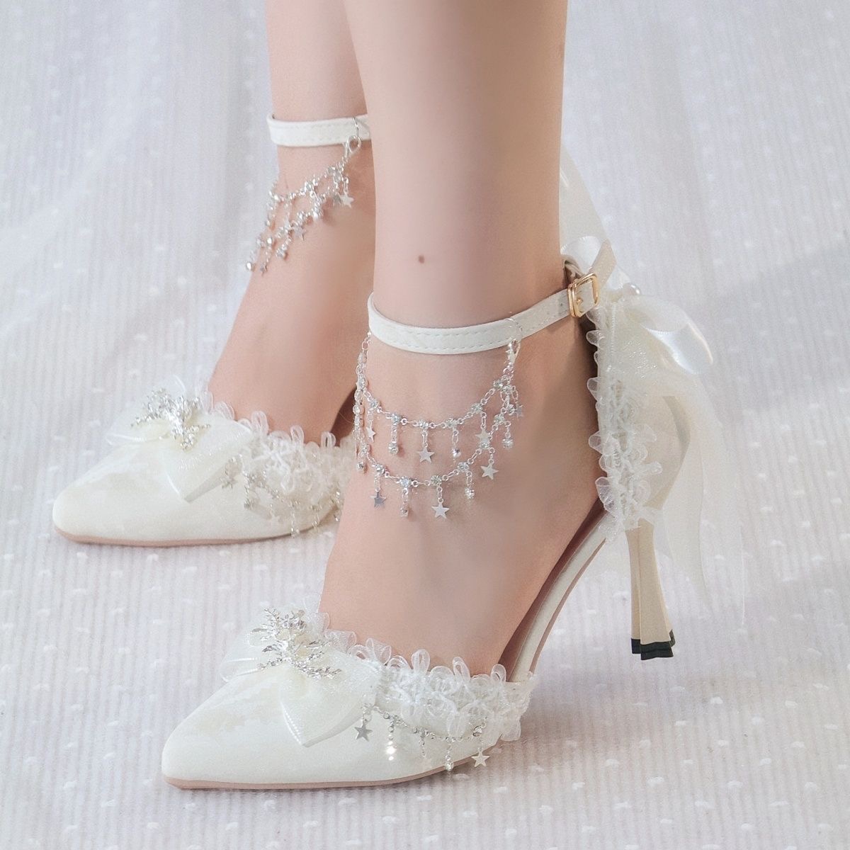 Lolita Female Shoes Heels Whit - مراجعة Men Shoes Elegant وسعره