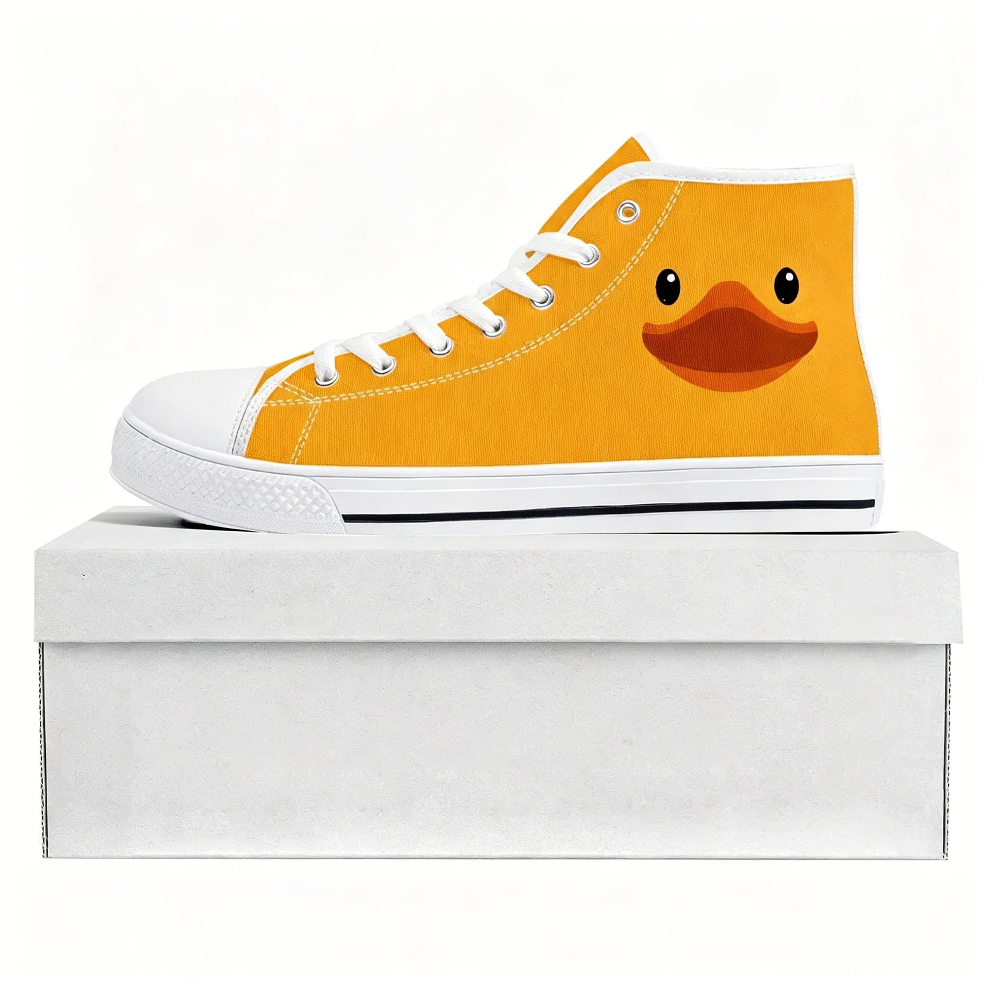 Yellow Duck Printed High Top H - مراجعة Men Shoes Yellow وسعره