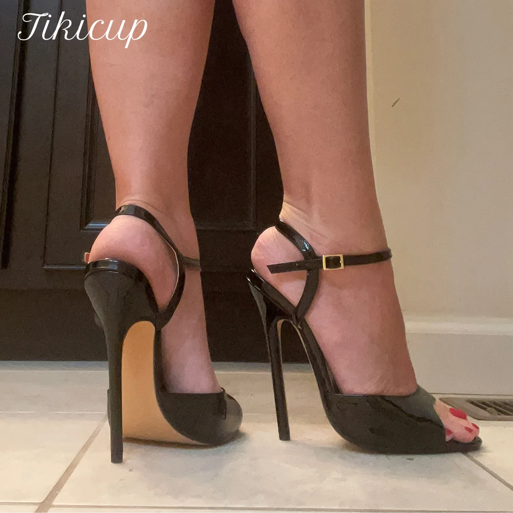 Tikicup Plus Size Summer Sexy  - مراجعة Men Shoes Black وسعره