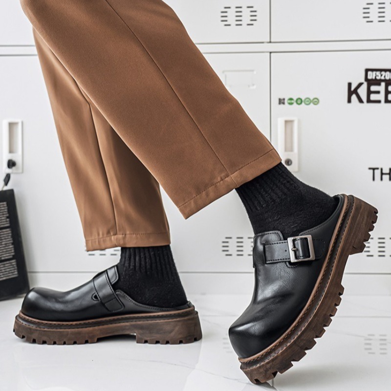 Men's Bag Head Platform Slippe - مراجعة Men Shoes Marks وسعره