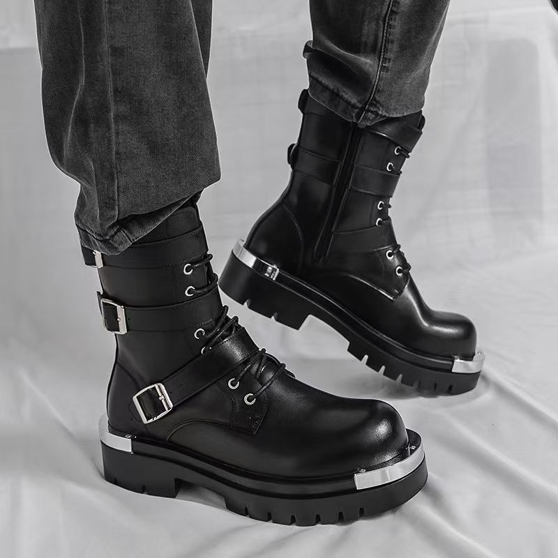 High Quality Men's Ankle Boots - مراجعة Men Shoes Elegant وسعره