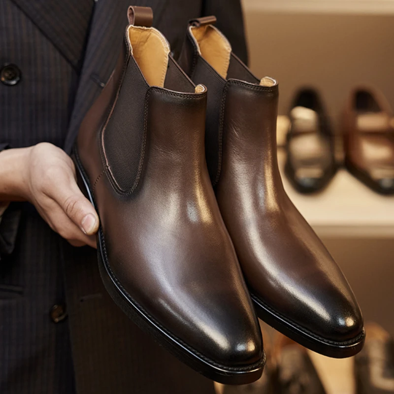 Retro Elegant Mens Chelsea Boo - مراجعة Men Shoes Elegant وسعره