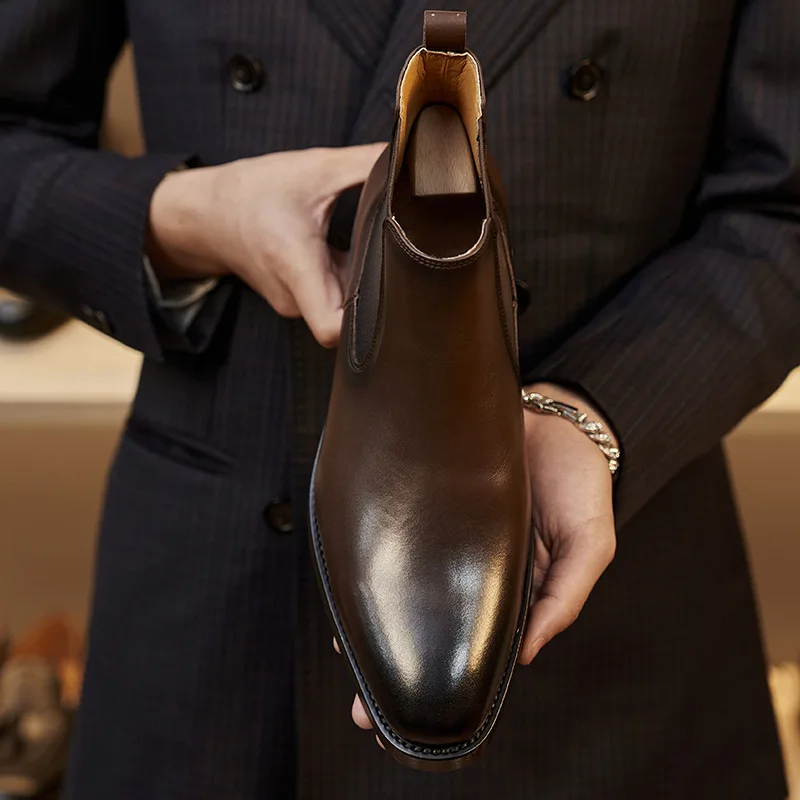 Retro Elegant Mens Chelsea Boo - مراجعة Men Shoes Elegant وسعره