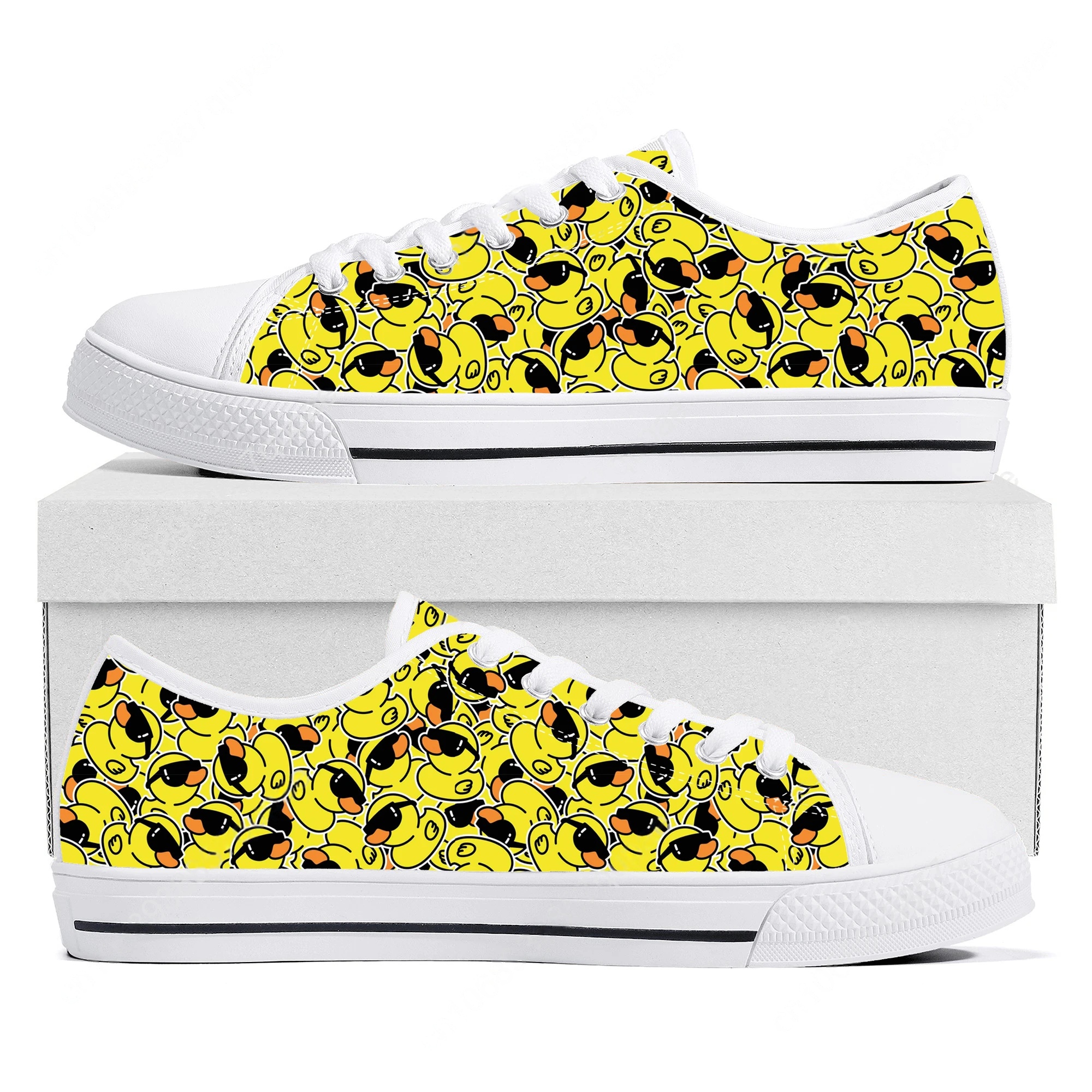 Yellow Duck Printed Low Top Hi - مراجعة Men Shoes Yellow وسعره