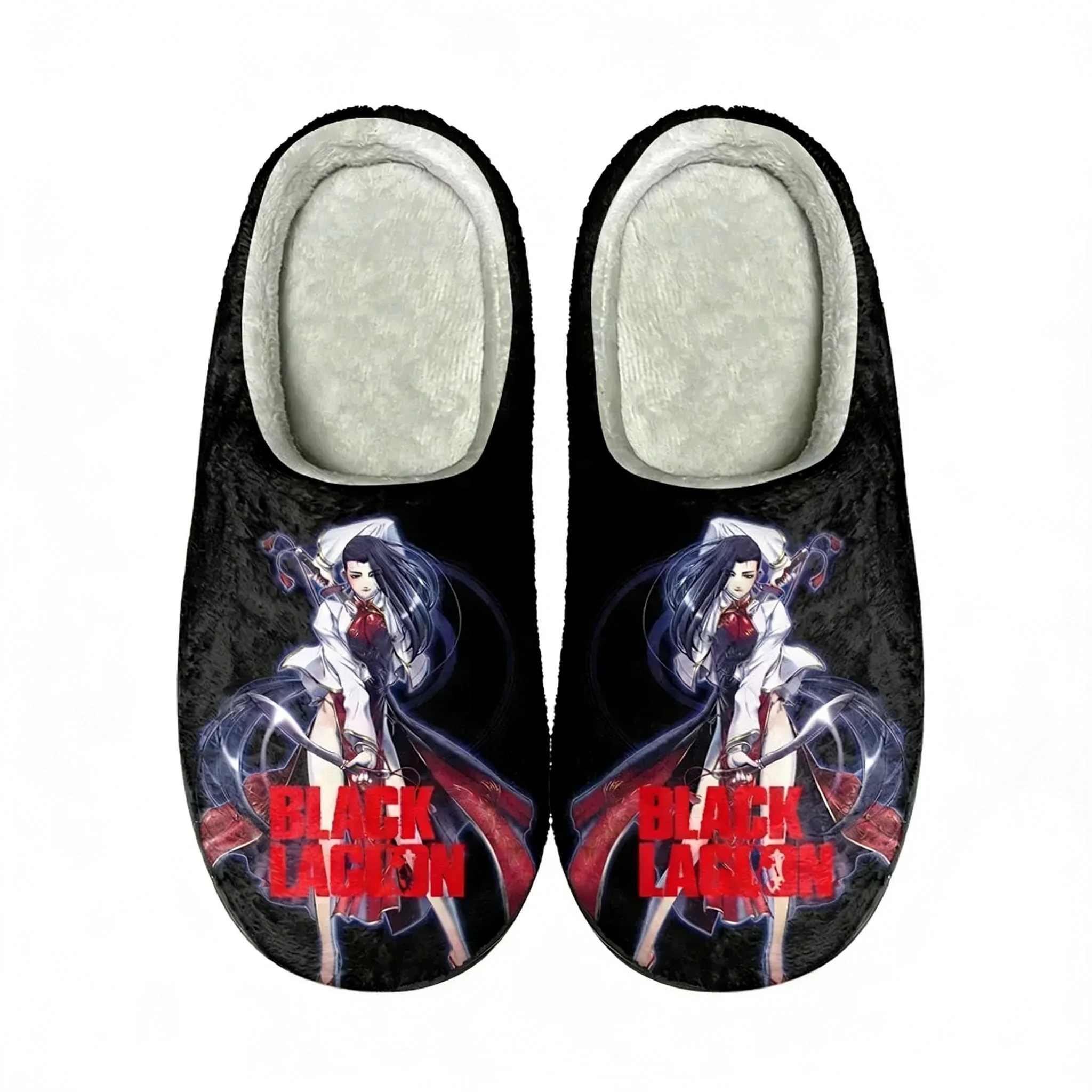 Anime Black Lagoon Home Cotton - مراجعة Men Shoes Black وسعره