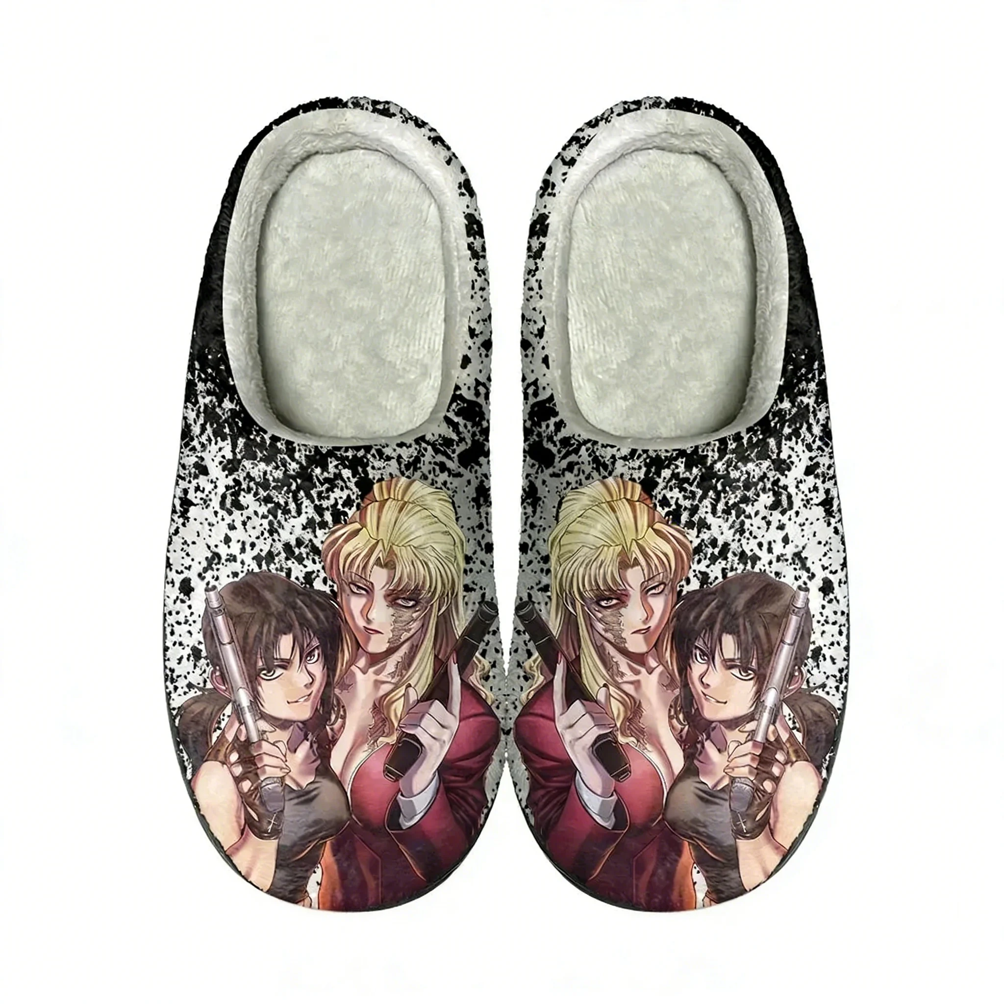 Anime Black Lagoon Home Cotton - مراجعة Men Shoes Black وسعره