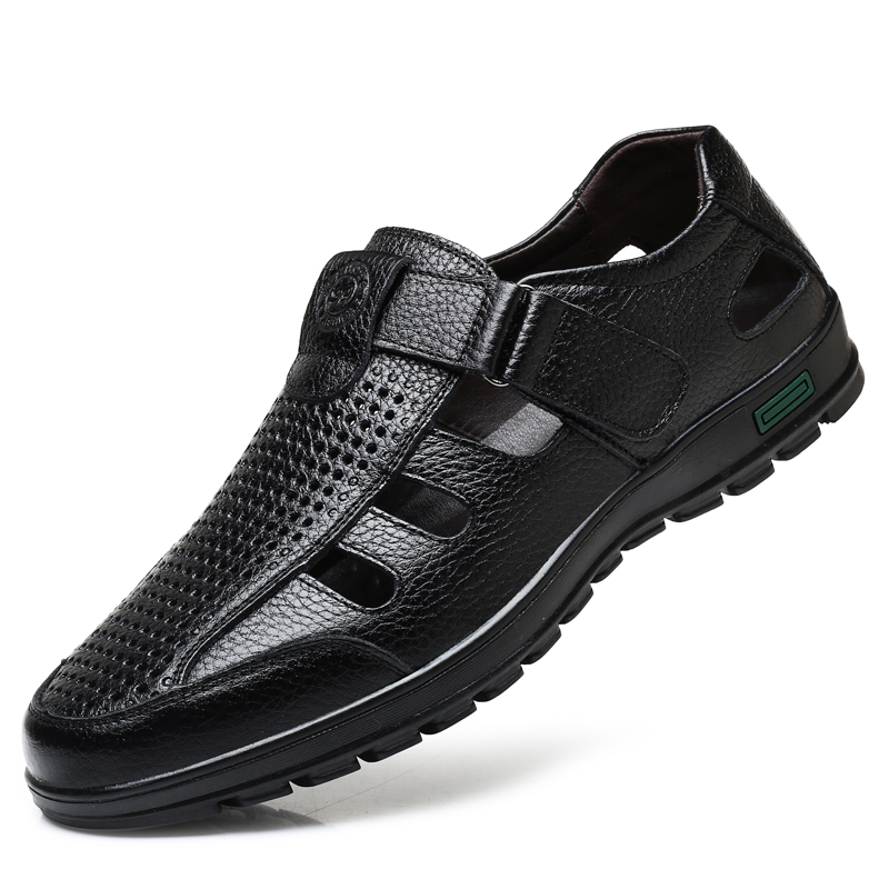 Men's Genuine Leather Sandals  - مراجعة Men Shoes Eu To Us وسعره