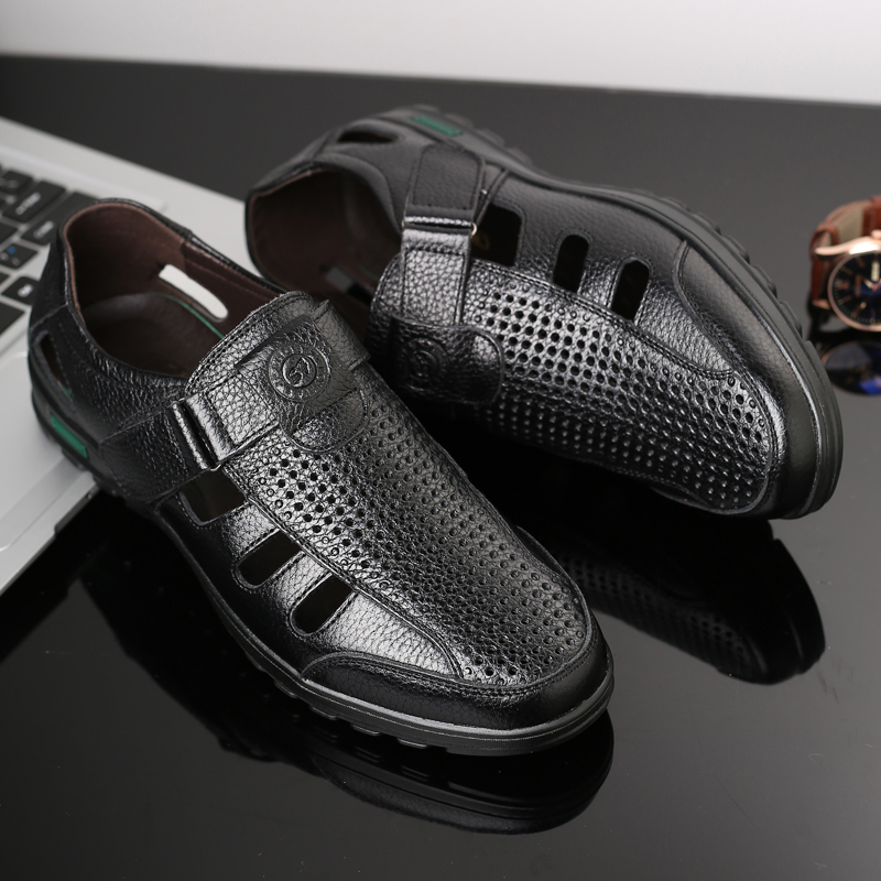Men's Genuine Leather Sandals  - مراجعة Men Shoes Eu To Us وسعره