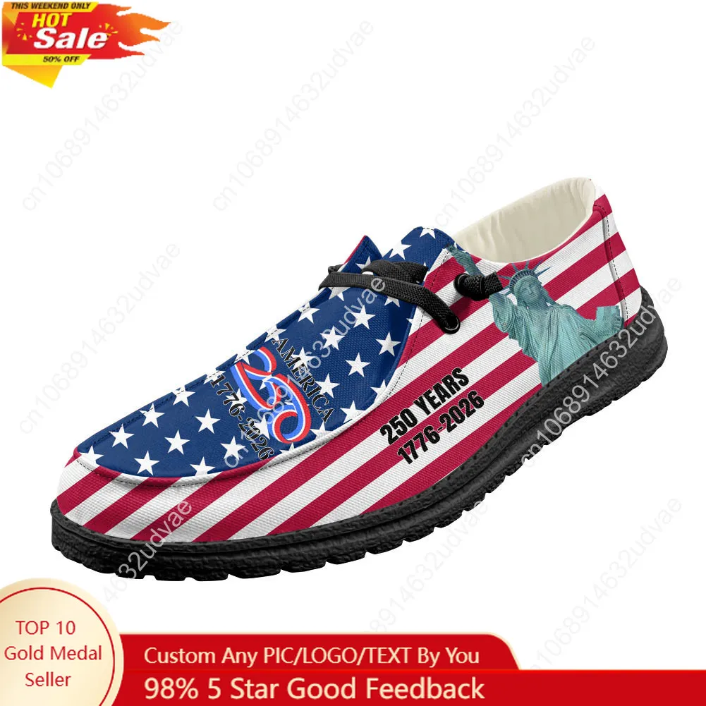 America 250th Anniversary 1776 - مراجعة Men Shoes Black وسعره