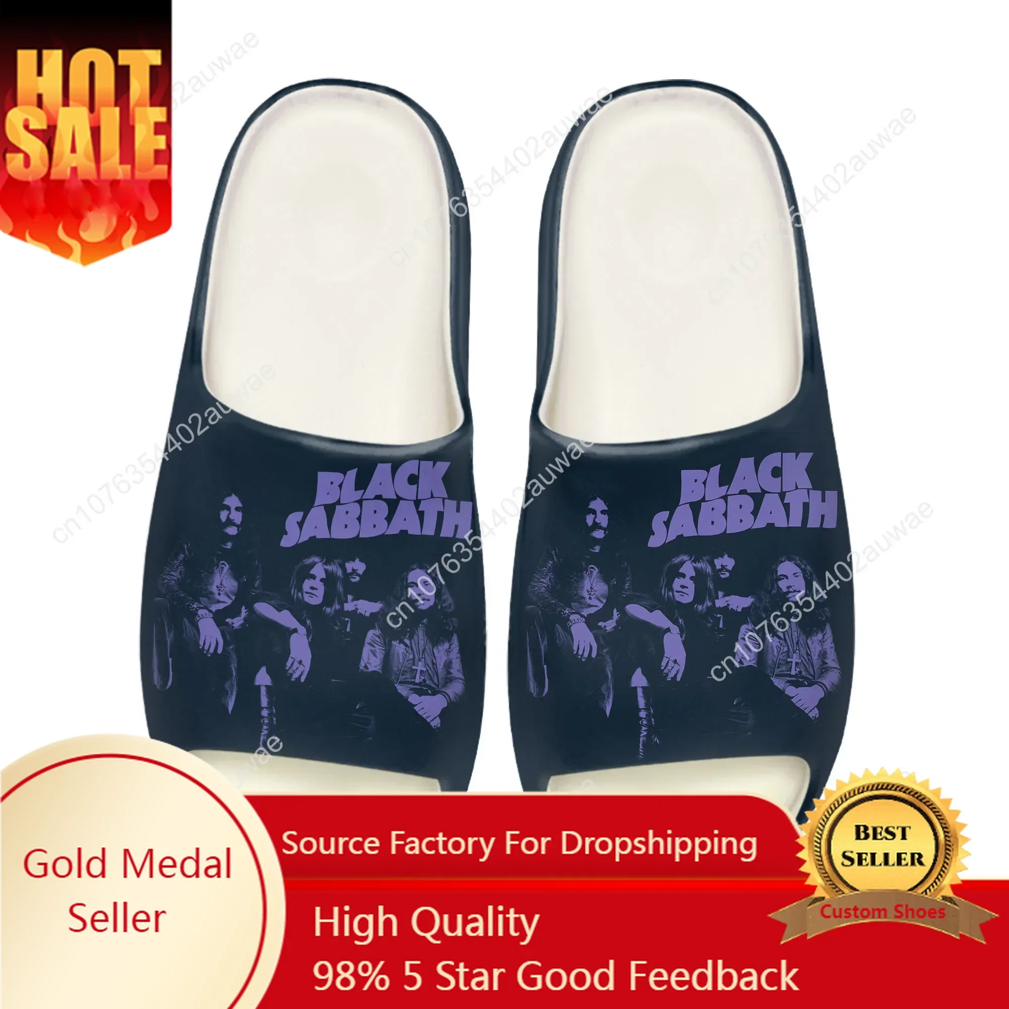 Black Heavy Metal Band Sabbath - مراجعة Men Shoes Black وسعره