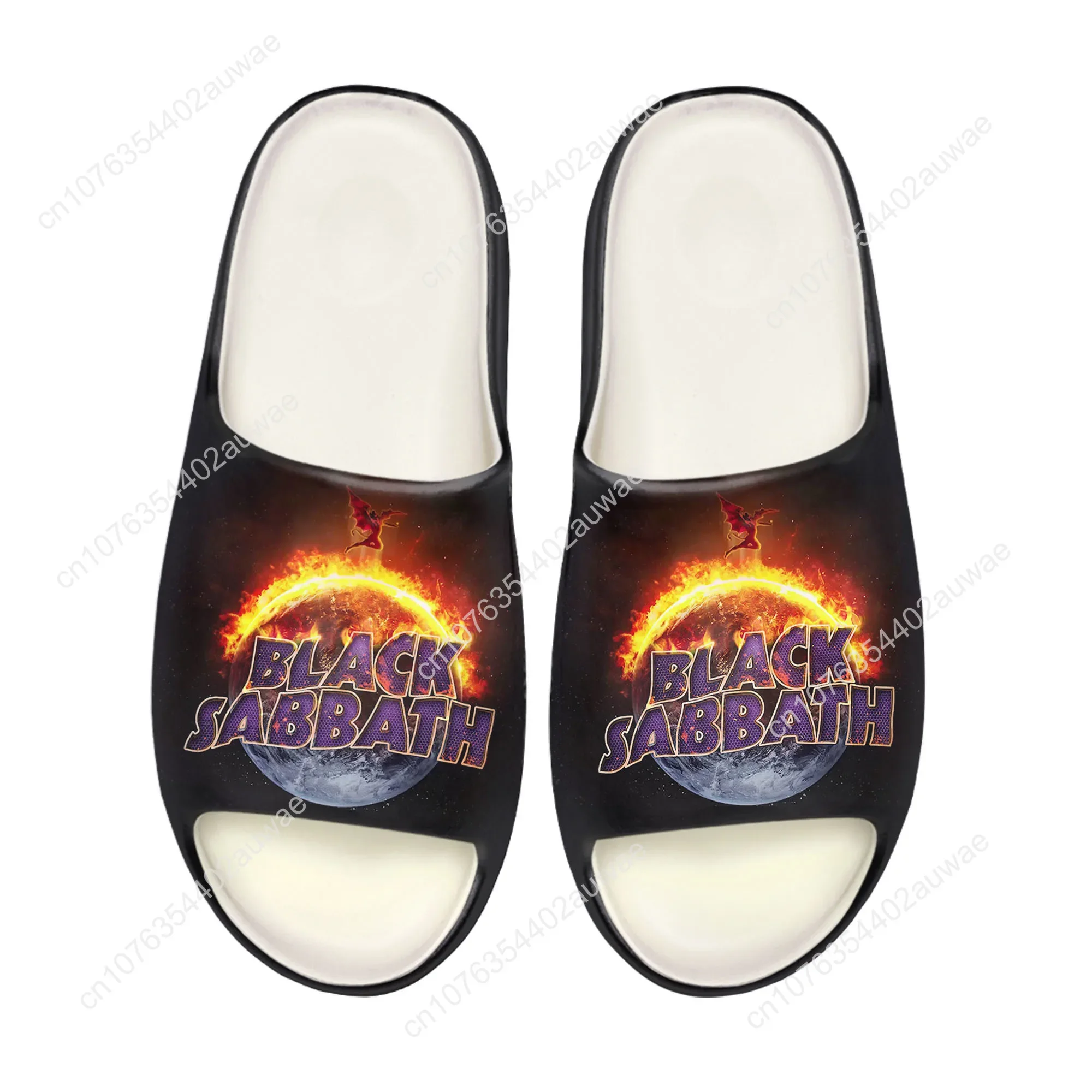 Black Heavy Metal Band Sabbath - مراجعة Men Shoes Black وسعره