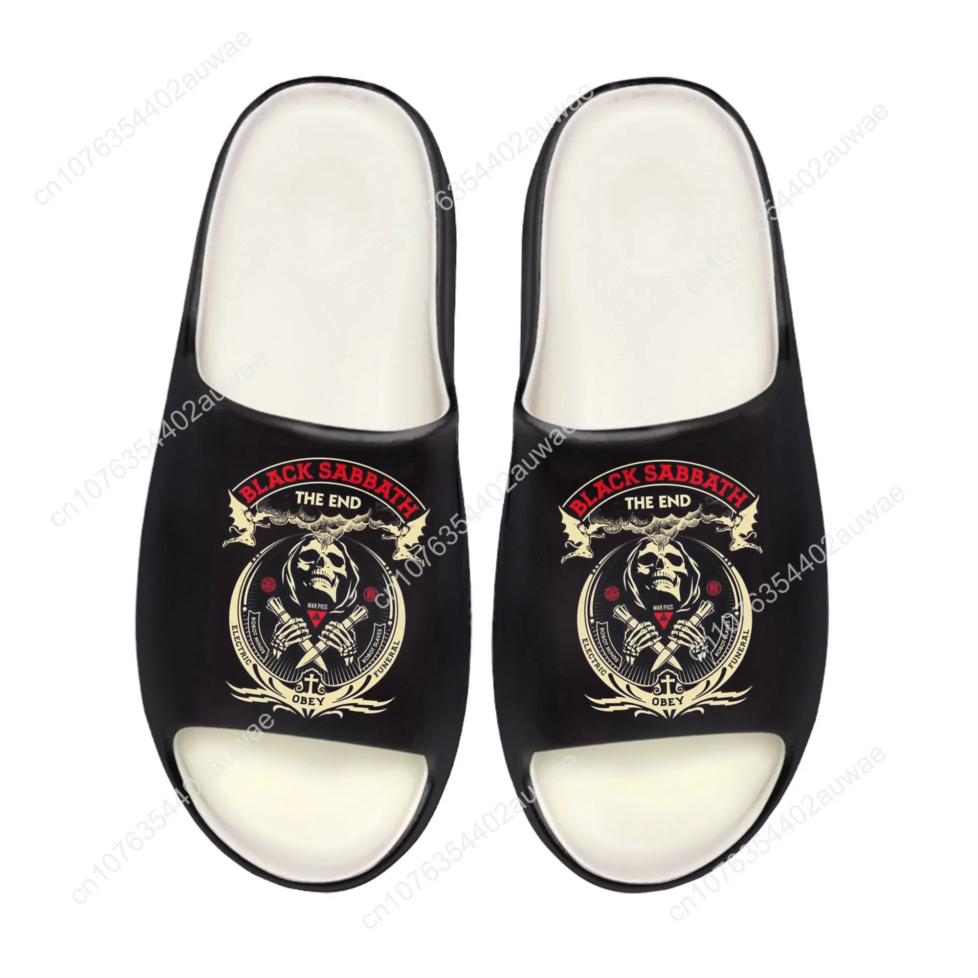 Black Heavy Metal Band Sabbath - مراجعة Men Shoes Black وسعره