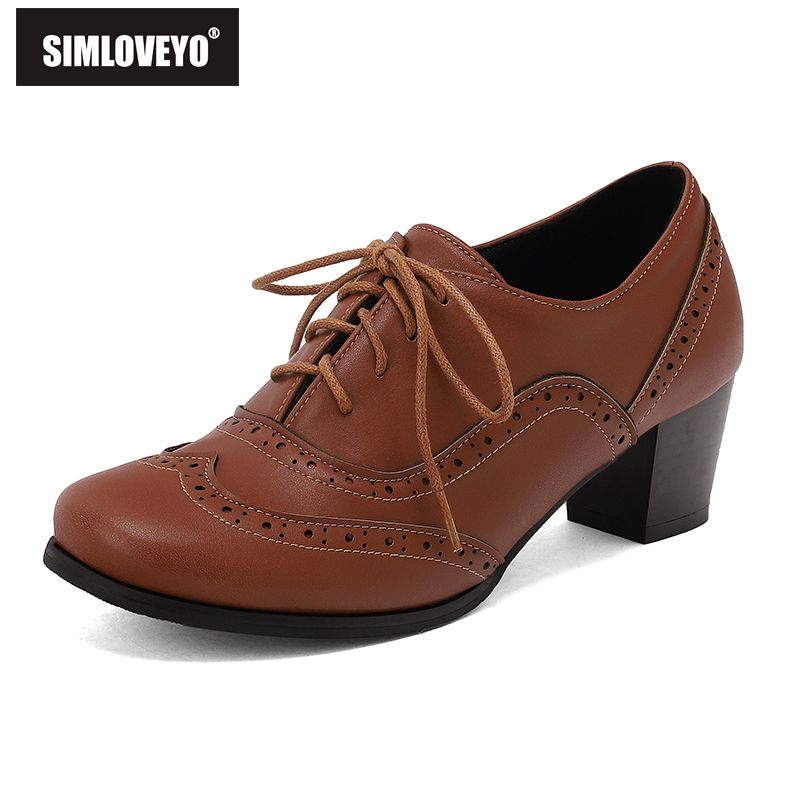 SIMLOVEYO New Brown Women Pump - مراجعة Men'S Shoes Size 43 In Us وسعره