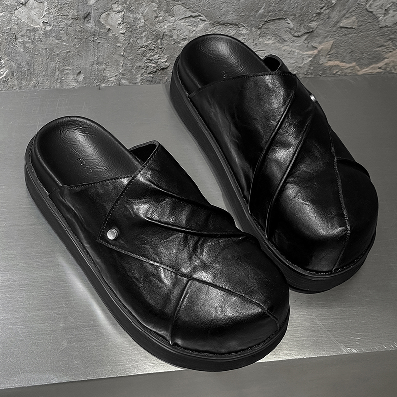 New Trendy Fashionable Men Lea - مراجعة Men Shoes Black وسعره