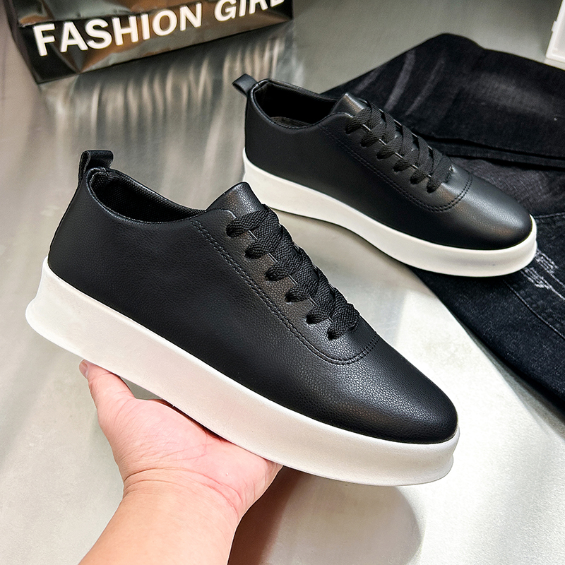 Fashion Thick Sole Black White - مراجعة Men Shoes Clearance وسعره